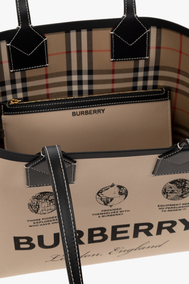【関税＆送料込み】Burberry 658 Shopper Bag Small Check Tote in Sand - Women | Burberry® Official
